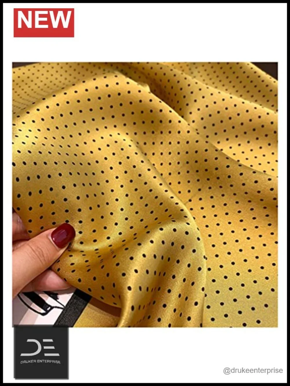 100% Mulberry Silk Small Square Scarf - Neckerchief Headscarf - 21x21